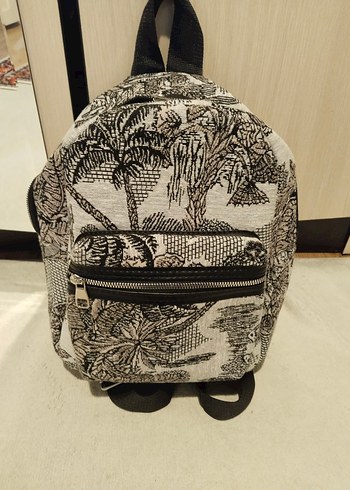 Gri Baskılı Kadın Sırt Çantası - Görsel 5