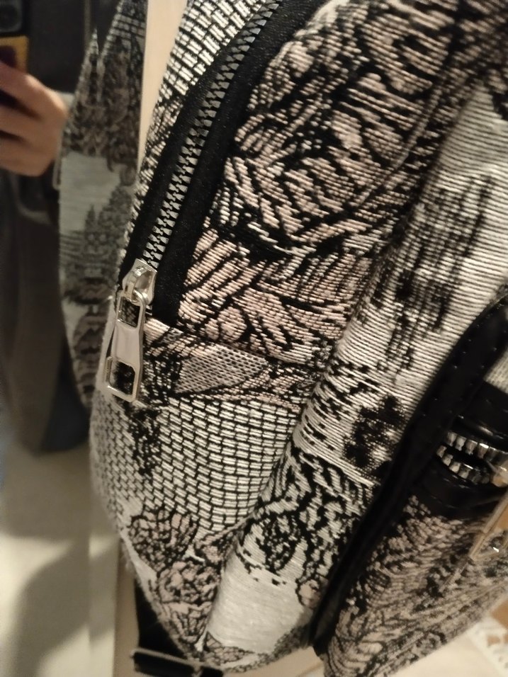 Gri Baskılı Kadın Sırt Çantası - Görsel 2