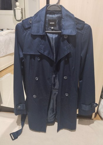 Kadın Lacivert Midi Trençkot - Görsel 6