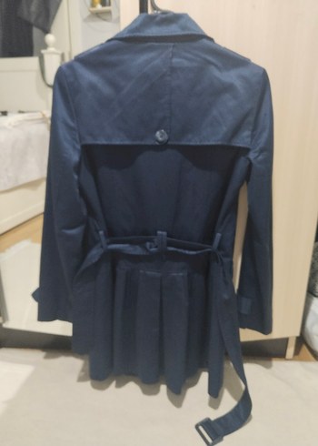 Kadın Lacivert Midi Trençkot - Görsel 5