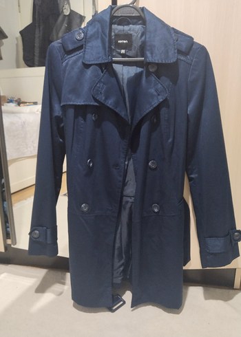 Kadın Lacivert Midi Trençkot - Görsel 2