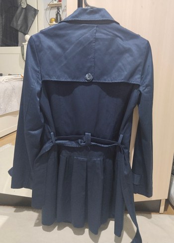 Kadın Lacivert Midi Trençkot - Görsel 4