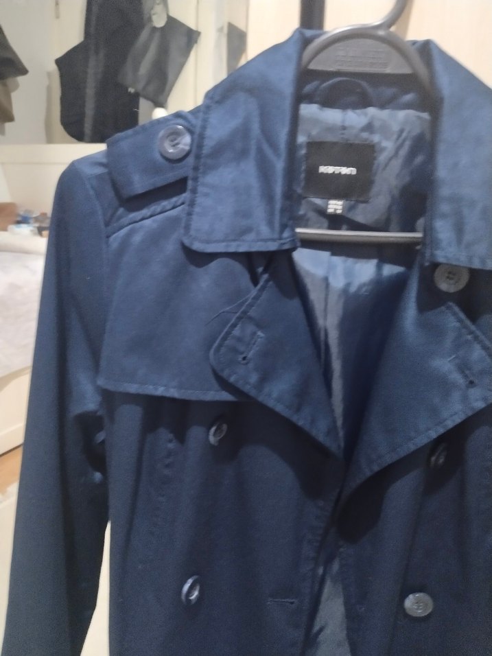 Kadın Lacivert Midi Trençkot - Görsel 3