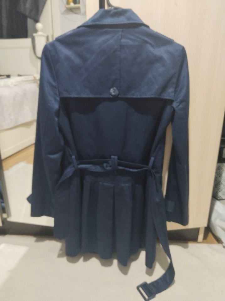 Kadın Lacivert Midi Trençkot - Görsel 5