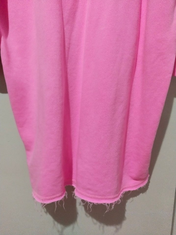 Pembe Kadın Uzun Kollu sweatshirt elbise - Görsel 4