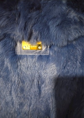 Kürk Detaylı Mavi Kadın Yelek - Görsel 9