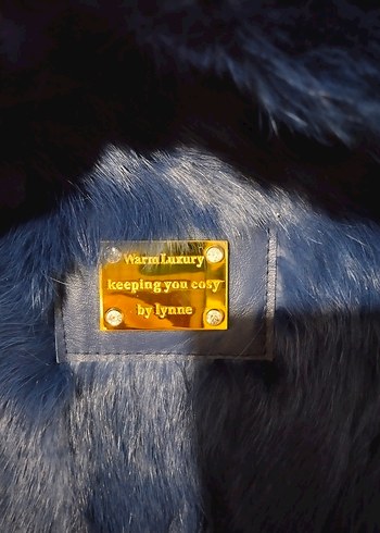 Kürk Detaylı Mavi Kadın Yelek - Görsel 12