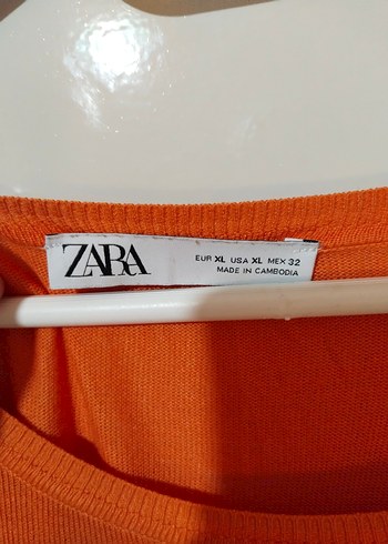 Turuncu Uzun Kollu Triko Kadın Kazak - Görsel 4