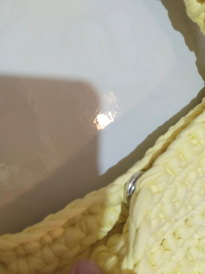 Sarı Örgü Kadın El Çantası - Görsel 4