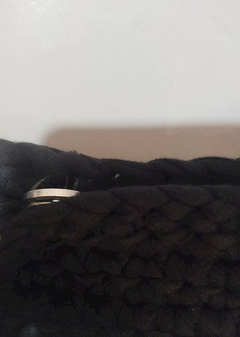 Siyah Örgü Kadın Çanta - Görsel 3