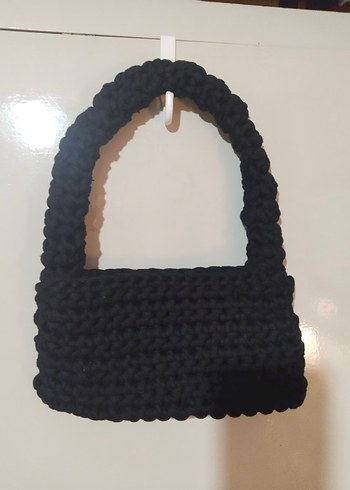 Siyah Örgü Kadın Çanta - Görsel 2