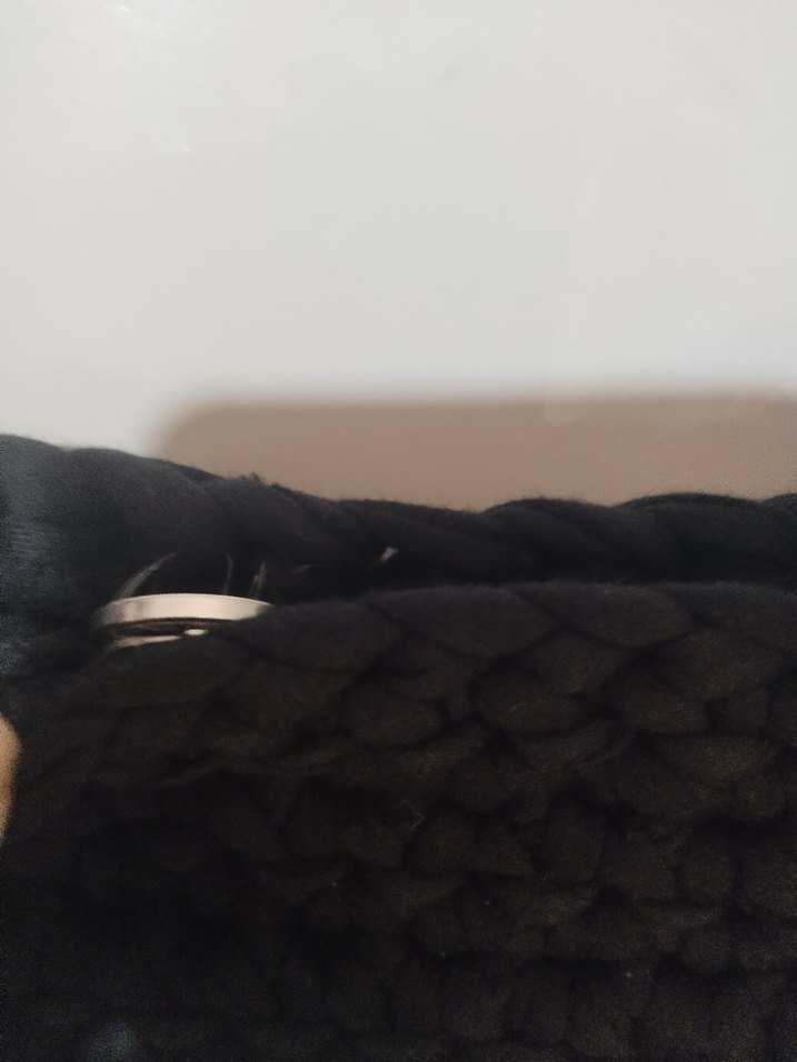 Siyah Örgü Kadın Çanta - Görsel 3