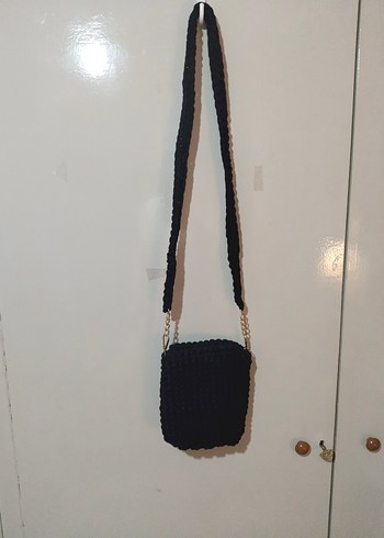 Siyah Örgü Kadın Çanta - Görsel 2