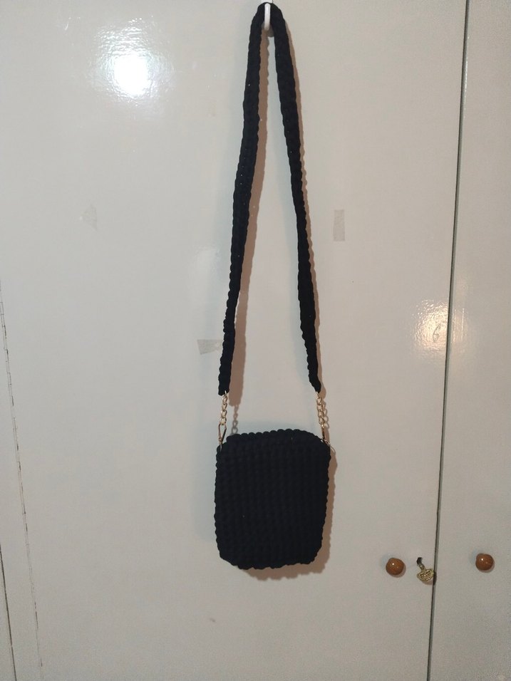 Siyah Örgü Kadın Çanta - Görsel 2