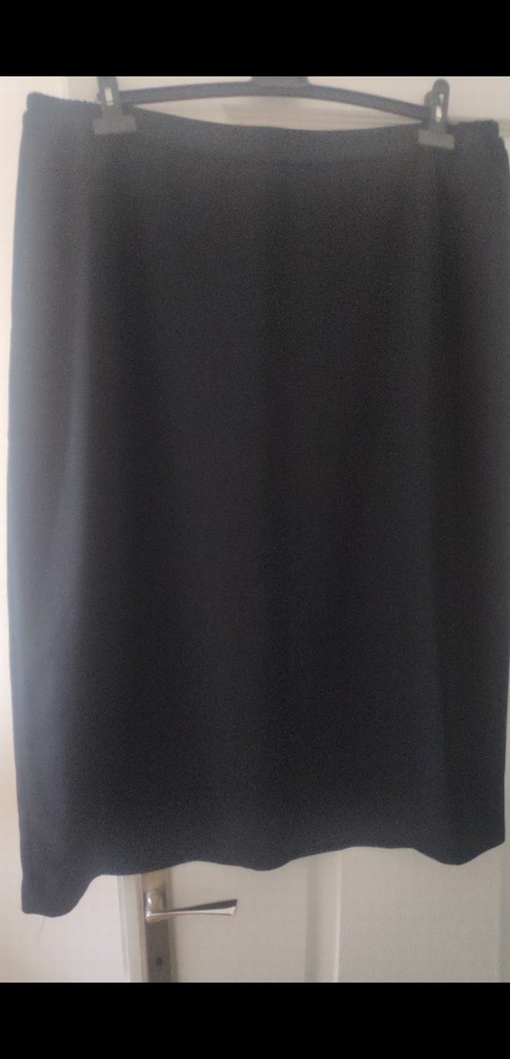 Drapeli Siyah Midi Kadın Etek - Görsel 2