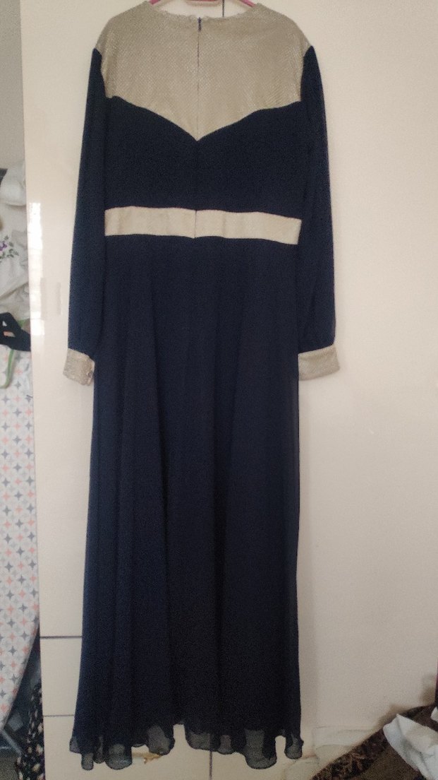 Nakış Detaylı Lacivert Uzun Abiye abiye - Görsel 2