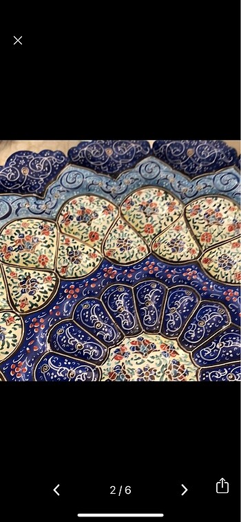 Tasarımcı İran el boyaması tabak