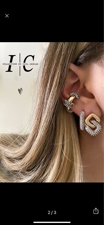 Mers Mix Baget taşlı earcuff