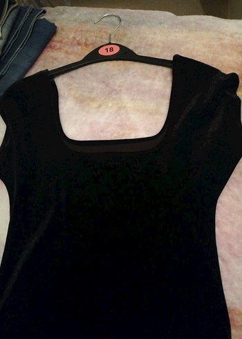 kare yaka kadife Midi Elbise - Görsel 2