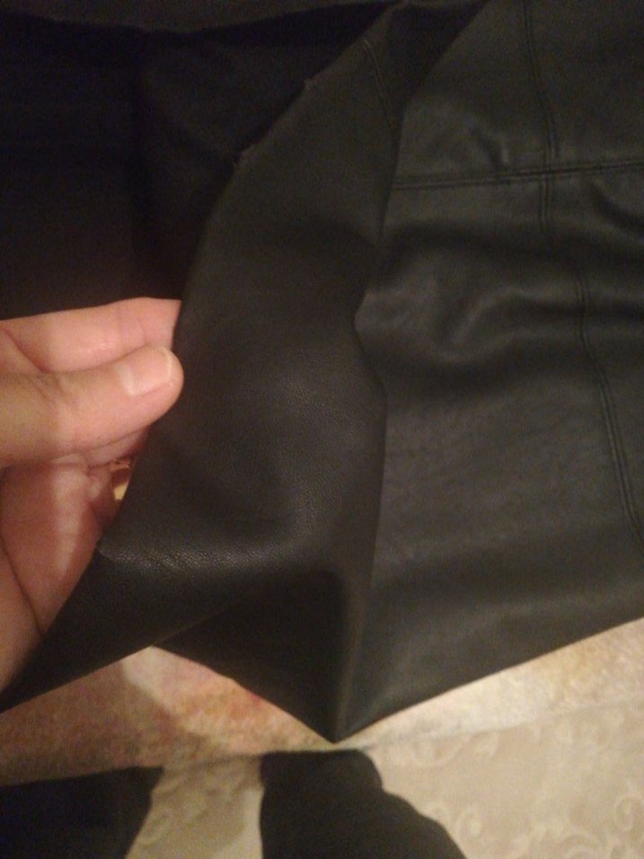 Siyah Kadın Deri elbise - Görsel 4