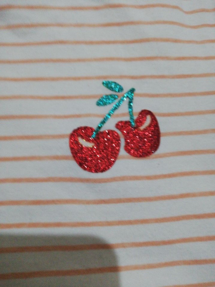 yurt dışından Kız Tişörtü Kiraz Detaylı - Görsel 3