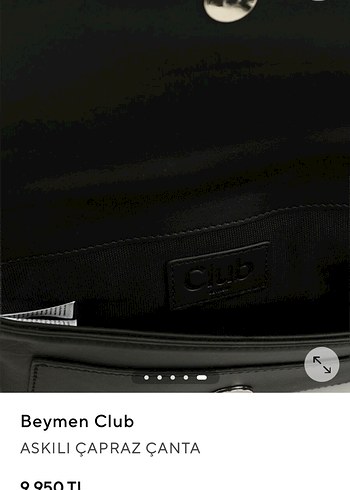 Beymen Club Yeni sezon Beymen Club Siyah Deri Askılı Çapraz Çanta