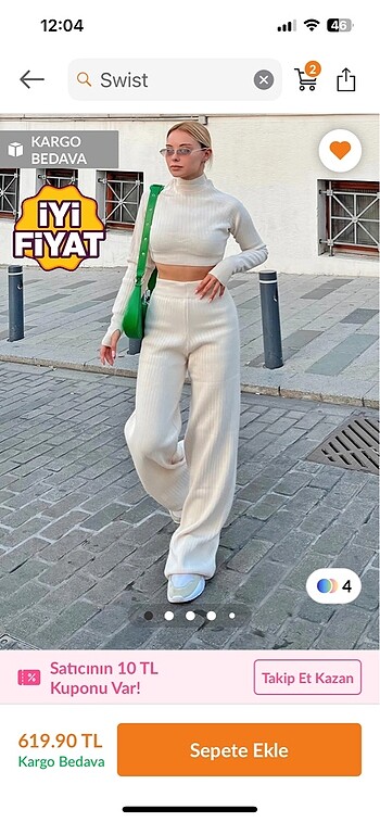 Swist krem takım