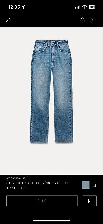 Zara Zara yeni sezon straight jean