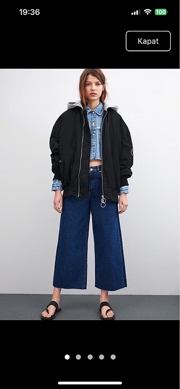 Zara Zara kapşonlu bomber ceket