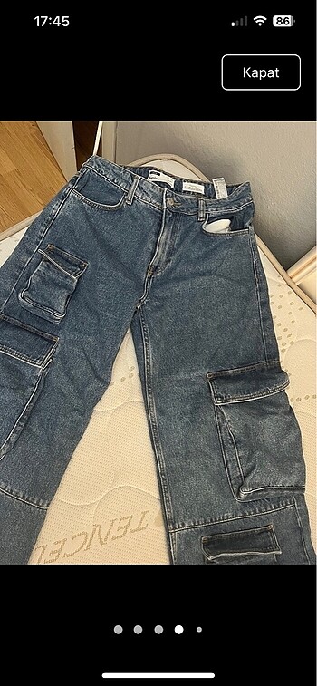 s Beden mavi Renk Bershka baggy jean boy 96cm