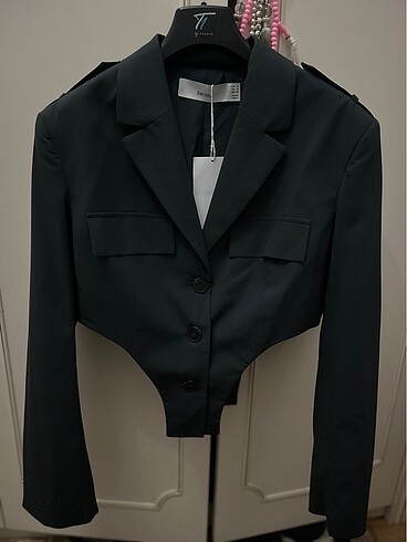 s Beden siyah Renk Etiketli bershka blazer ve pantolon takım Tekli bin ikili takım
