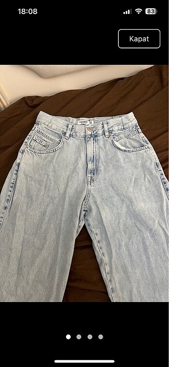 s Beden mavi Renk Pull and bear straight kot