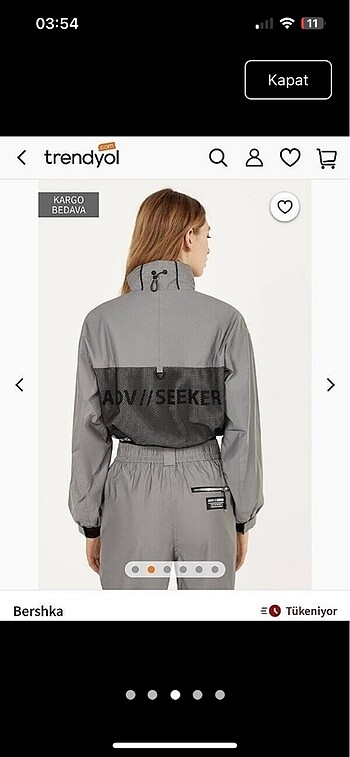 Bershka Etiketli bershka reflektör ceket