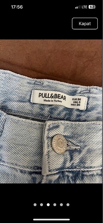 s Beden Pull and bear straight mavi kot