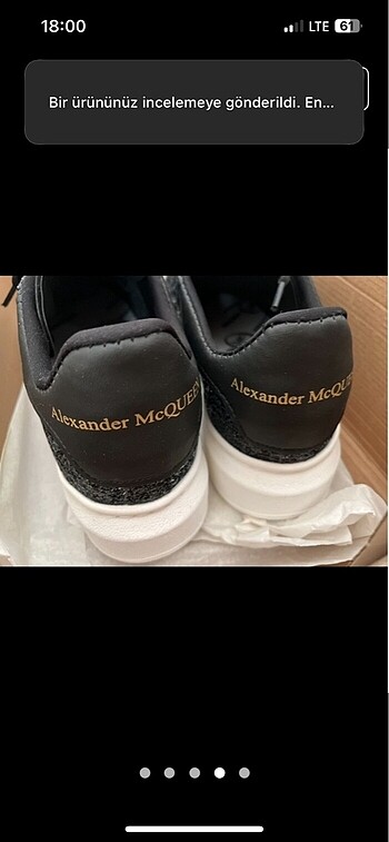 38 Beden siyah Renk Simli parlak Alexander mcqueen sıfır kutulu ayakkabı