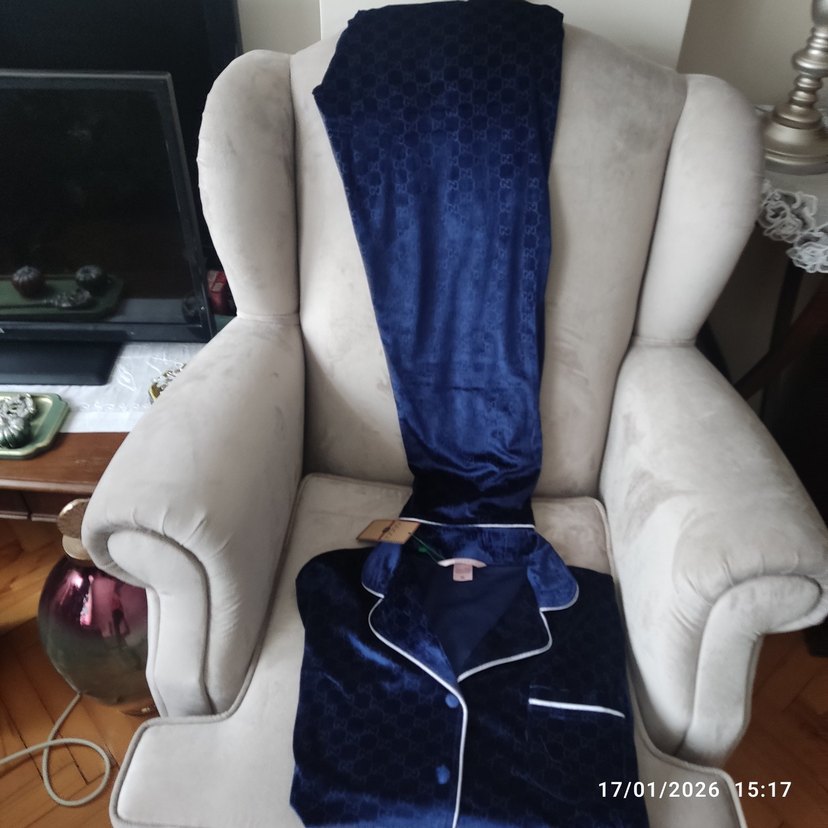 Kadın Lacivert Uzun Kollu Pijama Takımı - Görsel 2