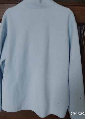 Mavi Yarım Fermuarlı Erkek Polar Sweatshirt - Görsel 2