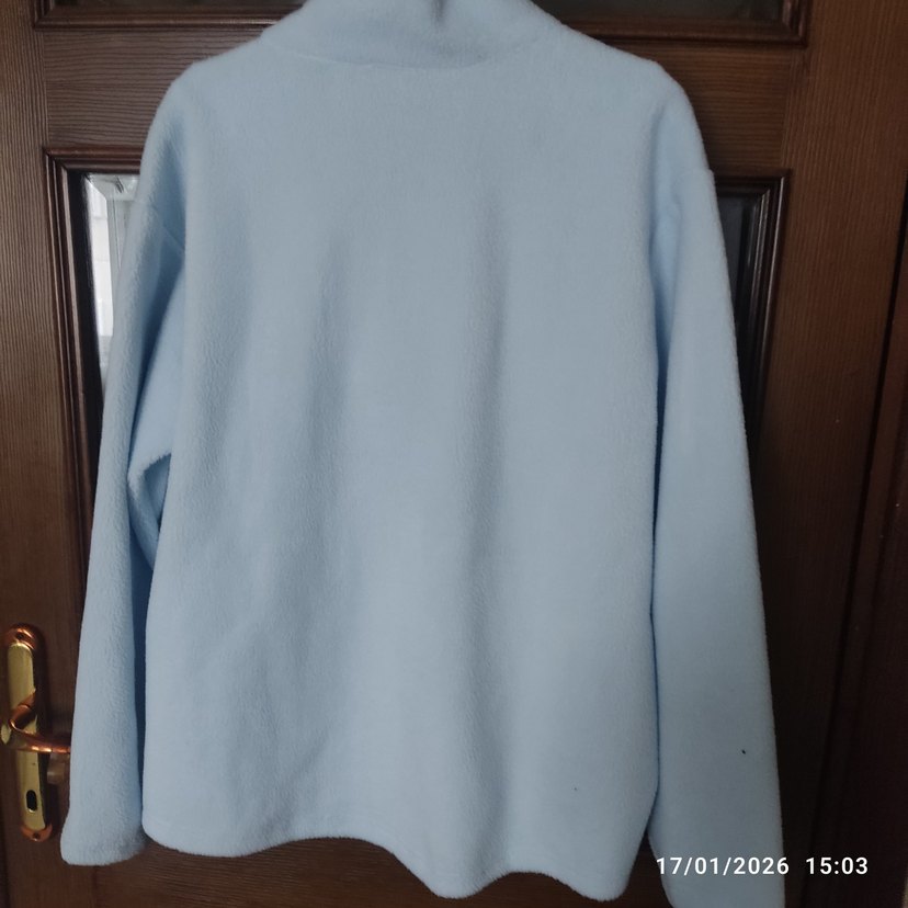 Mavi Yarım Fermuarlı Erkek Polar Sweatshirt - Görsel 2