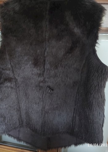 Kahverengi Süet Kürklü Kadın Yelek - Görsel 3