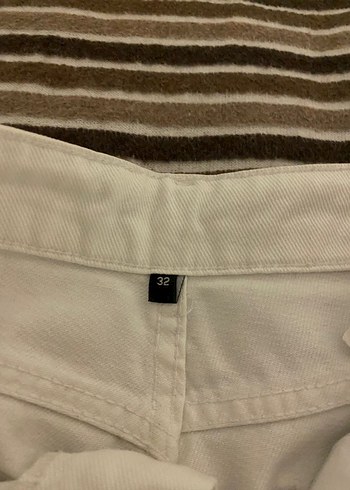 Beyaz Kadın kot Pantolon - Görsel 3