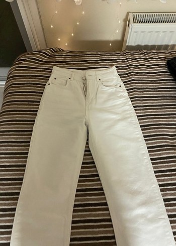 Beyaz Kadın kot Pantolon - Görsel 2