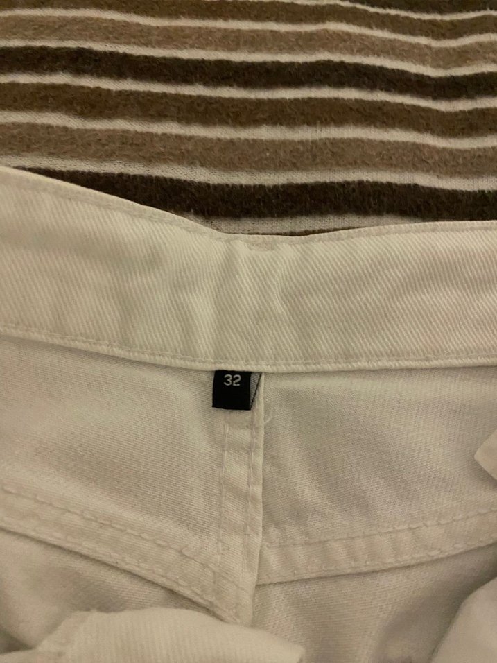 Beyaz Kadın kot Pantolon - Görsel 3