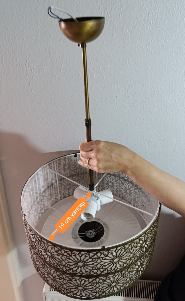 Bronz Renkli Sarkıt Lamba ve abajurlar - Görsel 3