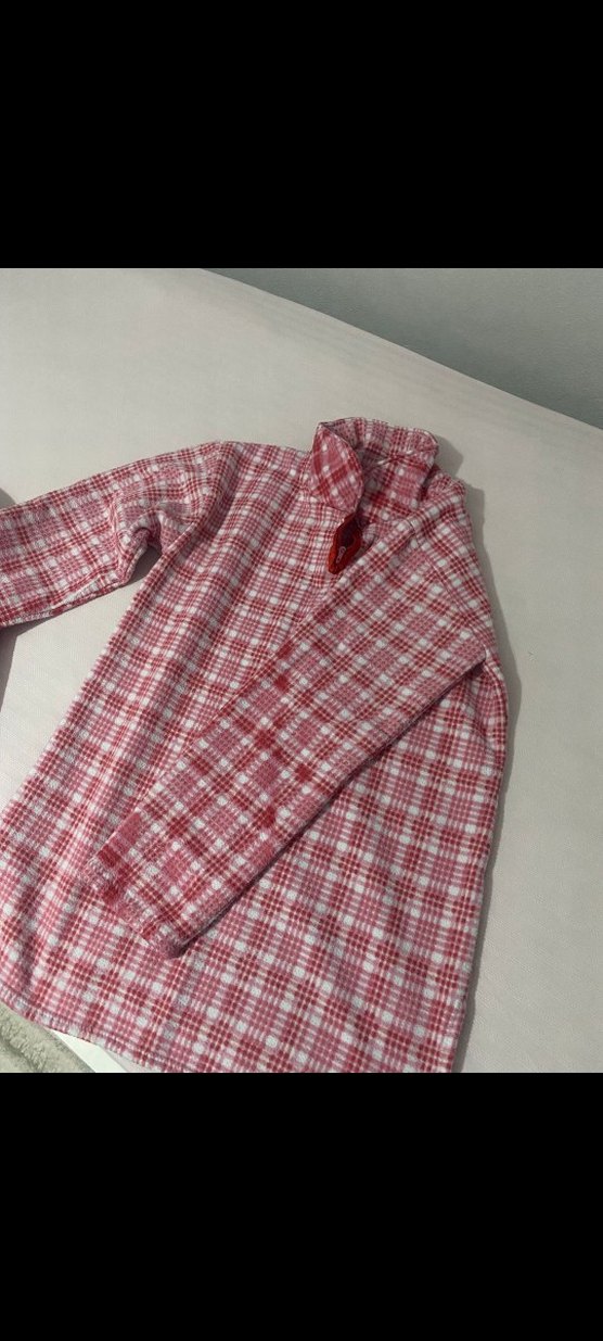 Yün EkoseliKırmızı Pijama Takımı - Görsel 2