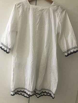 universal Beden Beyaz yazlık elbise 