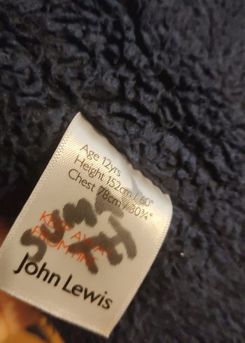 John Lewis 12 Yaş Erkek Çocuk Kürklü Kapşonlu Lacivert Kaban - Görsel 7