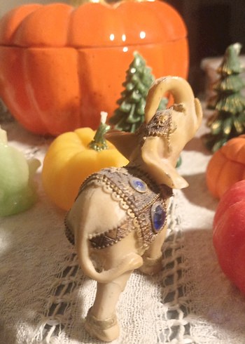 Açık Deve Rengi Fil Figürü - Görsel 3