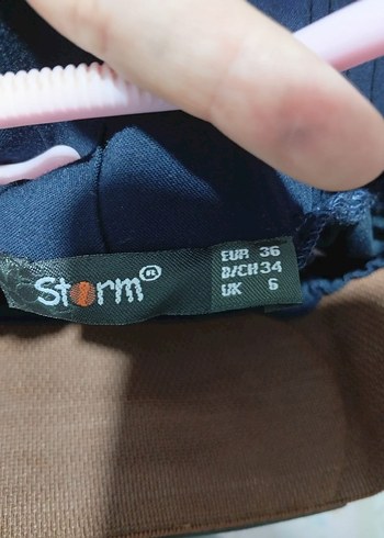 36 Beden Mavi Salaş Midi Etek, Drapeli, Bohem Tarz