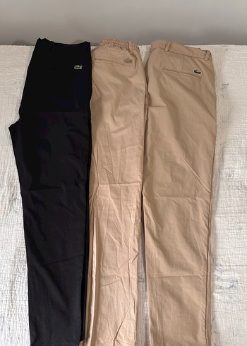 Lacoste Sikligi Siyah Bej Pantolonlar