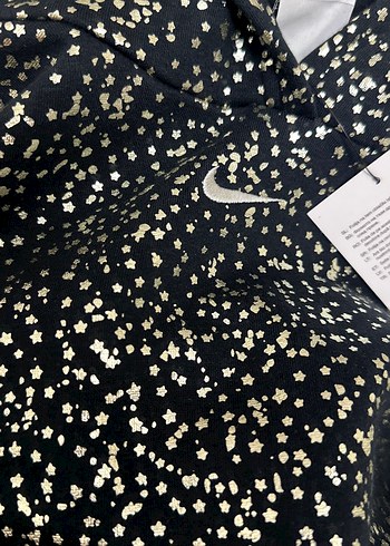 11-12 Yaş Beden siyah Renk Kız Çocuk Siyah Baskılı Kapüşonlu Fermuarlı sweatshirt